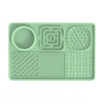Tapis de léchage avec ventouses - multiusages vert