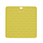 Tapis de léchage avec ventouses - jaune